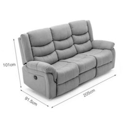 More4Homes Seattle Electric Fabric Recliner 3 Seater Sofa - thumbnail 9