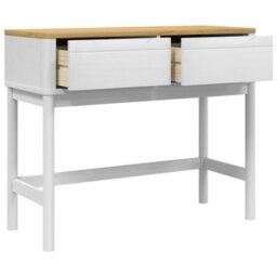 Berkfield Console Table Floro White 89.5X36.5X73 Cm Solid Wood Pine - thumbnail 8