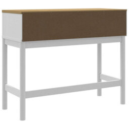 Berkfield Console Table Floro White 89.5X36.5X73 Cm Solid Wood Pine - thumbnail 7