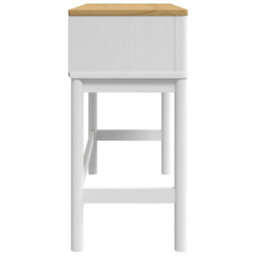 Berkfield Console Table Floro White 89.5X36.5X73 Cm Solid Wood Pine - thumbnail 6
