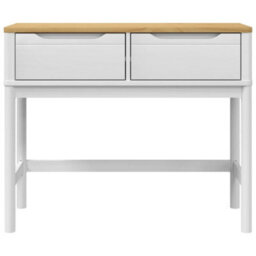 Berkfield Console Table Floro White 89.5X36.5X73 Cm Solid Wood Pine - thumbnail 5