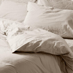 Where Saints Go Ltd Duvet Cover & Pillowcase Set - Natural Stone - Washed Cotton - Single - thumbnail 2