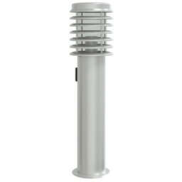 Outdoor Floor Lamp With Outlet Silver 60 Cm Stainless Steel - thumbnail 2
