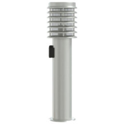 Outdoor Floor Lamp With Outlet Silver 60 Cm Stainless Steel - thumbnail 5