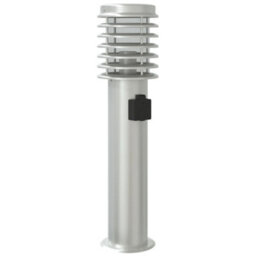 Outdoor Floor Lamp With Outlet Silver 60 Cm Stainless Steel - thumbnail 6