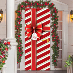 CLEFFNS Christmas Decorative Floor Mat Set 90X180Cm Gift Box Door Banner And 40X60Cm Santa Snowman Kitchen Rug For Front Door Decoration - thumbnail 5