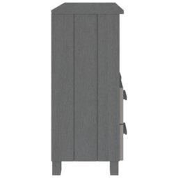 Berkfield Sturdy Sideboard Dark Grey 85X35X80 Cm Solid Wood Pine - thumbnail 6