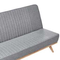 Wyld And Coco Grey Tufted 2-Seater Sofa Bed With Wood-Effect Metal Legs, Compact Space-Saving Design - thumbnail 8