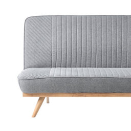 Wyld And Coco Grey Tufted 2-Seater Sofa Bed With Wood-Effect Metal Legs, Compact Space-Saving Design - thumbnail 7