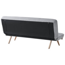 Wyld And Coco Grey Tufted 2-Seater Sofa Bed With Wood-Effect Metal Legs, Compact Space-Saving Design - thumbnail 6
