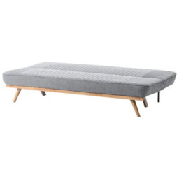 Wyld And Coco Grey Tufted 2-Seater Sofa Bed With Wood-Effect Metal Legs, Compact Space-Saving Design - thumbnail 5
