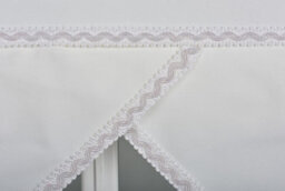 Furnished Luxury Linen Roller Blinds With Triangle Edge, Trimmable - White (W)110Cm X (L)165Cm - thumbnail 2