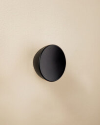 Cosmic Towel Hook, Coat Hook, Round Handle, Round Knob, Black, Award-Winning Design, Geyser Collection