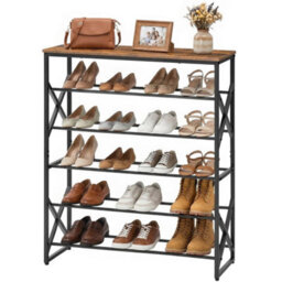 Shoe Rack 6-Tier Shoe Shelf Shoe Storage 75 X 25 X 90,5 Cm Brown - thumbnail 6