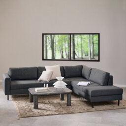 Furniture To Go Omaha Right Hand Facing Corner Sofa In Dark Grey Fabric - thumbnail 4