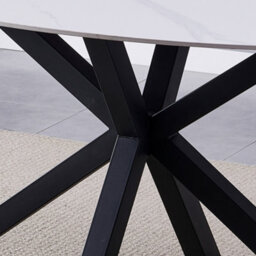 Firmo 160Cm X 90Cm White Stone Oval Dining Table - thumbnail 2