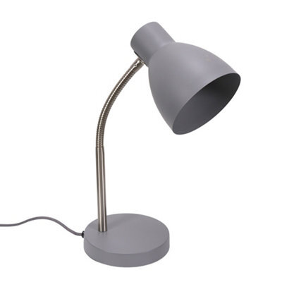 Valuelights Keela Grey Adjustable Flexi Neck Desk Lamp Task Reading Light For Living Room Office - Led Bulb Included - image 1