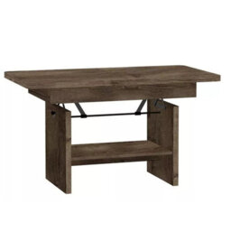 Modern Extendable Coffee Table Janek 116 -156 Cm Pvc Veneer Living Room Table Dark Ash - thumbnail 2