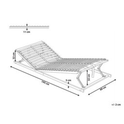 Beliani Manually Adjustable Bed Frame Monthois 90 X 200 Cm (Eu Single) - thumbnail 3