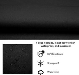 Replacement Seat Cover For Two And Three Garden Swings, Waterproof Thick (600D) - 138 X 50 Cm, Black. - thumbnail 3