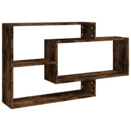 Berkfield Wall Shelf Smoked Oak 104X20X58.5 Cm Engineered Wood - thumbnail 2