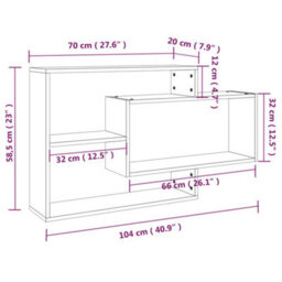 Berkfield Wall Shelf Smoked Oak 104X20X58.5 Cm Engineered Wood - thumbnail 7