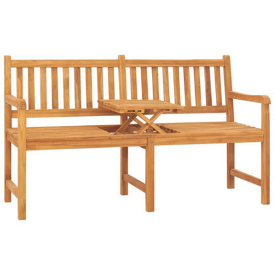 Berkfield 3-Seater Garden Bench With Table 150 Cm Solid Teak Wood - image 1
