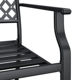 Berkfield 3 Piece Garden Dining Set Anthracite Steel - thumbnail 6