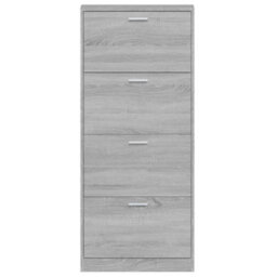 Berkfield Shoe Cabinet Grey Sonoma 59X17X150 Cm Engineered Wood - thumbnail 6