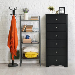 Chest Of Drawers Free Standing 6 Drawers Wooden Storage Cabinet W/ Metal Handles - thumbnail 5