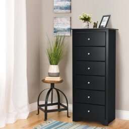 Chest Of Drawers Free Standing 6 Drawers Wooden Storage Cabinet W/ Metal Handles - thumbnail 4