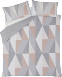 Smart Living Luxurious Geo Triangle Fleece Duvet Cover With Pillowcases - thumbnail 3