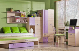 Arte Lorento L8 Wall Panel 110Cm - Chic And Elegant, Ash Coimbra & Violet, H650mm W1100mm D220mm - thumbnail 2