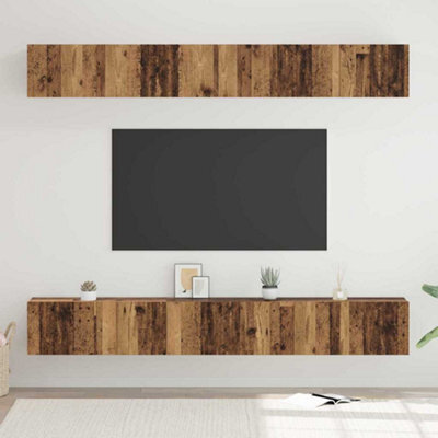 Berkfield Tv Cabinet 6 Pcs Old Wood 60 X 30 X 35 Cm Engineered Wood - image 1