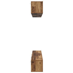 Berkfield Tv Cabinet 6 Pcs Old Wood 60 X 30 X 35 Cm Engineered Wood - thumbnail 8