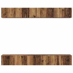 Berkfield Tv Cabinet 6 Pcs Old Wood 60 X 30 X 35 Cm Engineered Wood - thumbnail 7