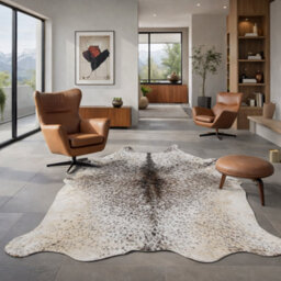 Modlux Natural Cowhide Rug, Brown And White, 100% Australian Cow Fur Skin Carpet Area Rug (Small (10-15 Sq Ft)) - thumbnail 2