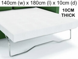Save On Goods UK Replacement Reflex Foam Sofa Bed Mattress. Metal Action Sofabed Matress (140Cm (W) X 180Cm (L) X 10Cm (Thick)) - thumbnail 1
