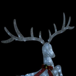 Berkfield Durable Flying Reindeer Christmas Decoration 120 Leds White Cold White - thumbnail 4