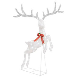 Berkfield Durable Flying Reindeer Christmas Decoration 120 Leds White Cold White - thumbnail 1