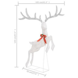 Berkfield Durable Flying Reindeer Christmas Decoration 120 Leds White Cold White - thumbnail 8