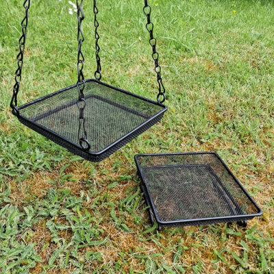 Selections Metal Hanging & Ground Bird Seed & Nut Feeder Tray (Pack Of 2) - image 1