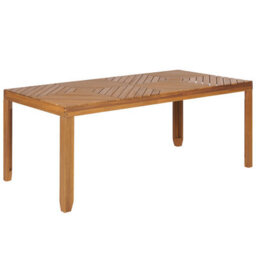 Beliani Garden Dining Table Baratti 180 Cm 90 Cm Acacia Wood Brown - thumbnail 1