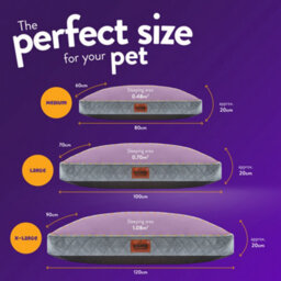 Slumberdown Padded Dog Bed: Cosy Comfort For A Happy Pup, Grey - thumbnail 9