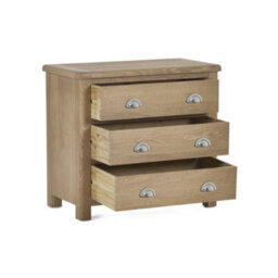 Julian Bowen Memphis Limed Oak 3 Drawer Chest - thumbnail 7