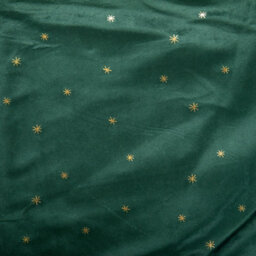 Samuel Alexander 1.2M Soft Dark Green Velour Christmas Tree Skirt With Gold Star Print - thumbnail 3