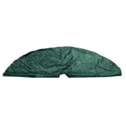Samuel Alexander 1.2M Soft Dark Green Velour Christmas Tree Skirt With Gold Star Print - thumbnail 5