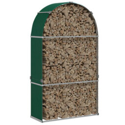 Walplus Log Holder Green 120X45X210 Cm Galvanised Steel - thumbnail 3