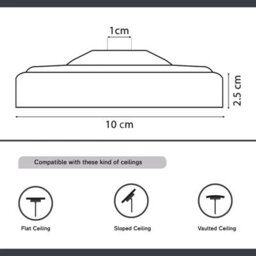 Vintage Ceiling Rose With Hook Pendant Light Fitting 105mm Metal Round Canopy Cover Plate With Accessories For Chandelier Planters - thumbnail 6