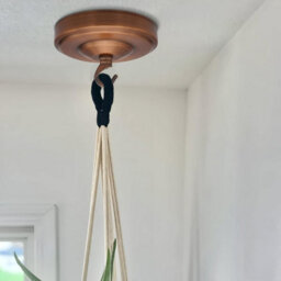 Vintage Ceiling Rose With Hook Pendant Light Fitting 105mm Metal Round Canopy Cover Plate With Accessories For Chandelier Planters - thumbnail 5